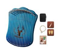 Principiantes arpa Arpa De Lira Portátil De 17 Cuerdas Lira Para Tocar Los Dedos De Madera De Haya Con Bolsa Y Cuerda De Repuesto Instrumentos De Cuerda Para Principiantes(Blue)