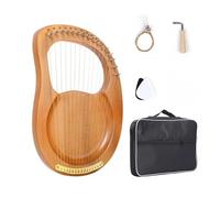 Principiantes arpa Arpa De Madera De Caoba, Instrumento Musical De Lira Con Llave Para Afinar Cuerdas De Repuesto, 16/19/21/24 Cuerdas(16 Wood)