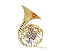 Principiantes Cuerno Francés Cuerno Francés Instrumento Musical Occidental Campana Desmontable 4 Válvulas Sib Fa Bocina Simple Doble(Double-row)