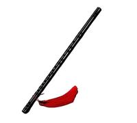 Principiantes Flauta Bambú Flauta de bambú con llave E negra para principiantes instrumento profesional de una sección con accesorios