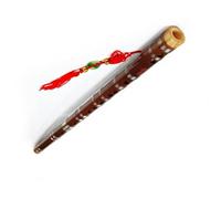 Principiantes Flauta Bambú Flauta de bambú de color madera original para principiantes instrumento de viento de madera con llave E y 10 agujeros.