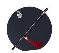 Principiantes Flauta Bambú Flauta de bambú negra para principiantes que desean practicar un instrumento de viento de madera profesional en clave D.