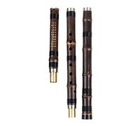 Principiantes Flautas de bambú Flauta De 3 Secciones De Rendimiento Profesional, Instrumento Musical De Flauta Con Agujero De Bambú Púrpura De Revés De Ocho Agujeros Para Principiantes Flautas de bamb