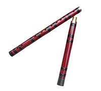 Principiantes Flautas de bambú Flauta De Bambú De 2 Secciones De Cobre Blanco De Un Solo Enchufe Rojo Dizi Instrumento De Viento De Madera Para Principiantes Flauta Atada Flautas de bambú Instrumento