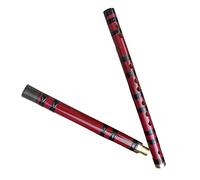 Principiantes Flautas de bambú Flauta De Bambú De 2 Secciones De Cobre Blanco De Un Solo Enchufe Rojo Dizi Instrumento De Viento De Madera Para Principiantes Flauta Atada Flautas de bambú Instrumento