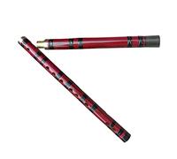 Principiantes Flautas de bambú Flauta De Bambú De 2 Secciones De Cobre Blanco De Un Solo Enchufe Rojo Dizi Instrumento De Viento De Madera Para Principiantes Flauta Atada Flautas de bambú Instrumento