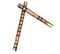 Principiantes Flautas de bambú Flauta De Bambú De 2 Secciones De Latón De Doble Inserción Marrón, Instrumento De Viento De Madera Para Principiantes Dizi Flautas de bambú Instrumento Musical (Color :