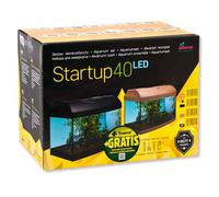 Principiantes Juego de Acuario Startup Set LED 40x25 Completo Nano Vidrio Cuenca