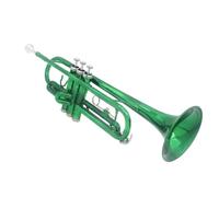 principiantes trompeta Trompeta Bb Verde Material De Latón Instrumento De Viento Profesional Con Accesorios
