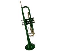 principiantes trompeta Trompeta Verde Llave Dorada Colorida Trompeta De Latón B Trompeta Plana Con Boquilla De Trompeta 7C Guantes Cepillo De Pistón De Tela