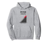 Principio de Peter Peter: Rise to Incompetence Gráfico Sudadera con Capucha, Unisex para Adultos, Gris Jaspeado, S