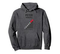 Principio de Peter Peter: Rise to Incompetence Gráfico Sudadera con Capucha, Unisex para Adultos, Jaspeado Oscuro, M