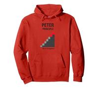 Principio de Peter Peter: Rise to Incompetence Gráfico Sudadera con Capucha, Unisex para Adultos, Rojo, L