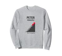 Principio de Peter Peter: Rise to Incompetence Gráfico Sudadera, Unisex para Adultos, Gris Jaspeado, M