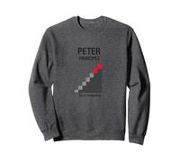 Principio de Peter Peter: Rise to Incompetence Gráfico Sudadera, Unisex para Adultos, Jaspeado Oscuro, S