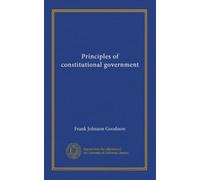 Principles of constitutional government