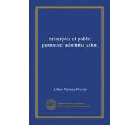 Principles of public personnel administration