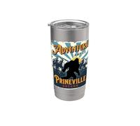 Prineville Oregon USA Sasquatch - Recuerdo de pie grande Vaso térmico de acero inoxidable de doble pared