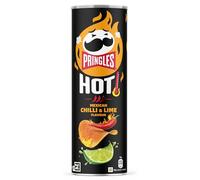 Pringles Hot Chili Lime | Aperitivo salado Picante Sabor Chile y Lima | Tubo | 160g