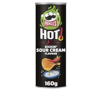 Pringles Hot Kicking Sour Cream | Aperitivo salado Picante Sabor Crema agria | Tubo | 160g
