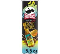 Pringles Hot Ones Los Calientes papas fritas, Verde, aperitivos picantes, inspirados en salsa picante, lata de 156 ml (1 lata)