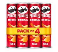 Pringles Original, Patatas fritas en tubo, Patatas fritas Pringles, Contiene Gluten, cuando haces pop, ya no hay stop, Apto para veganos y vegetarianos, Contiene 4 unidades de 185 g