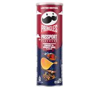 Pringles Passport Smokey BBQ Aperitivo Salado 165g | Aperitivo salado crujiente de Pringles sabor barbacoa ahumada de edición limitada en tubo, ideal para compartir