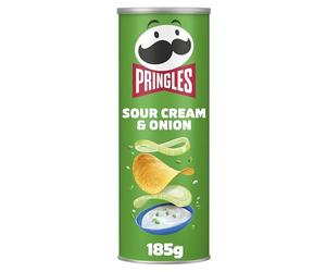 Pringles Sour Cream & Onion | Aperitivo salado Sabor Crema agria y Cebolla | Tubo | 185g