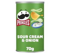 Pringles Sour Cream & Onion | Aperitivo salado Sabor Crema agria y Cebolla | Tubo Mini | 70g