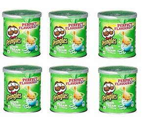 Pringles Sour Cream & Onion Patatine - Crema agria y cebolla, 40 g, patatas fritas