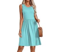 PrinStory Vestido de ocio para mujer, estilo casual, verano, mujer, vestido de punto, tejido, vestido tipo suéter para mujer, XL