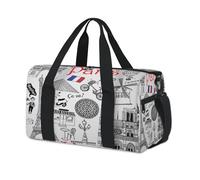 Print France Paris - Bolsa de deporte para fin de semana, bolsa de viaje informal, para viajes, gimnasio, para niños, niñas, niños, mujeres y hombres