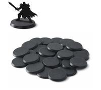 Print It Uk Wargaming Hobby Bases de 32 mm, paquete de 30 bases redondas de plástico en miniatura para juegos de guerra de mesa, figuras de RPG, paisaje de mesa de arena