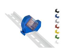 Print Worth Mini - Soporte para carril de sombrero/adaptador 3D para 9 carcasas de la serie MINI: 1, 1PM, PM, EM (Plus, G3, G4) DIN Rail Bracket (35 mm), color azul