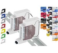 Print Worth PWG3-Single - Soporte para riel de sombreros (32 unidades, 1,1 PM, 2 PM, obturador, 1 L, 2 L, EM, i4, i4DC, i4LR, regulador de intensidad, Dali, RGBW PM (Wave/Plus, G3, G4) (2 x blanco
