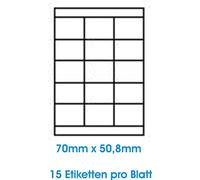 Print4Life 1500 Stk. Selbstklebende WEIßE Etiketten selbstklebend Adressetiketten Etikettenformat 70x50.8mm, 100 Blatt DIN A4, 70g/qm, geeignet für Inkjetdrucker-, Laserdrucker und Kopierer.