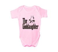 Print4U Chaleco para niñas con texto en inglés «The Goddaughter~Funny Babygrow~Babygrow», rosa, 18 meses
