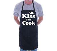 Print4U Delantal unisex Kiss The Cook Cooking, Negro, Taille unique