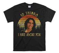 Printable Area 10 Things I Hate About You, camiseta vintage de Patrick Verona, camiseta unisex con cita de películas, Negro, L