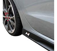 PrintAttack - Juego de 2 pegatinas con emblema N-Performance, lámina adhesiva de carbono 751 Oracal/3M, decoración de coches Hyundai i30N, disponible en blanco, negro, rojo