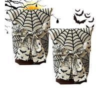 Printed Bow Chair Cover | 2 Piece Spooky Halloween Bow Printed Slipcover