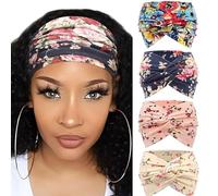 Printed Cross Yoga Headband, 2025 New Boho Headbands for Women Non Slip Wide Headbands for Women,Ultra-Soft, Breathable Fabric - Not Tighten the Scalp (B)
