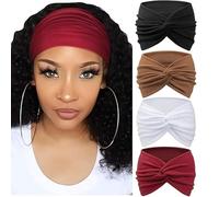 Printed Cross Yoga Headband, 2025 New Boho Headbands for Women Non Slip Wide Headbands for Women,Ultra-Soft, Breathable Fabric - Not Tighten the Scalp (E)