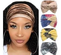 Printed Cross Yoga Headband, 2025 New Boho Headbands for Women Non Slip Wide Headbands for Women,Ultra-Soft, Breathable Fabric - Not Tighten the Scalp (A)
