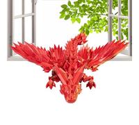 Printed Flexible Crystal Dragon - Articulating Dragon Toy, Fidget Surprise Gift | Dragon Stress Relief Dragon for Kids and Adults, Unique Home Decoration, Year of the Dragon Collectible, Desk Ornament