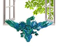 Printed Flexible Crystal Dragon - Articulating Dragon Toy, Fidget Surprise Gift | Dragon Stress Relief Dragon for Kids and Adults, Unique Home Decoration, Year of the Dragon Collectible, Desk Ornament