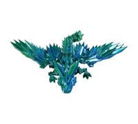 Printed Flexible Crystal Dragon - Articulating Dragon Toy, Fidget Surprise Gift | Dragon Stress Relief Dragon for Kids and Adults, Unique Home Decoration, Year of the Dragon Collectible, Desk Ornament