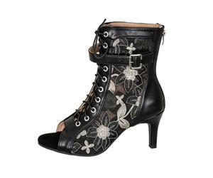 Printed Jazz Dance Heels Buckle Strap Slim Stiletto High Heel Shoes, Zapatos de Baile Jazz con Estampado y tacón de Aguja, Mujer, Hebilla, Fiesta.