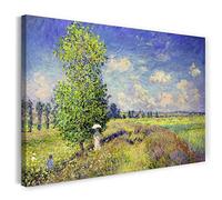 Printed Paintings Impresión sobre Lienzo (120x80cm): Claude Monet - Campo de Amapola en Verano