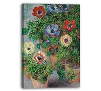 Printed Paintings Impresión sobre Lienzo (40x60cm): Claude Monet - Anémones Puede